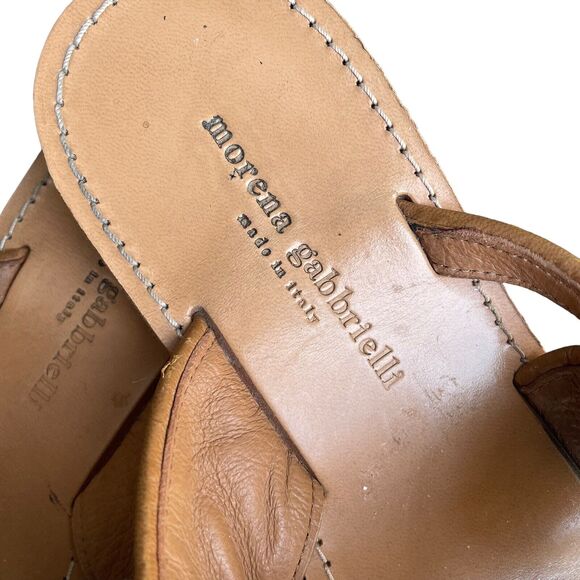 Morena Gabriella Adria Sandals Sz 40 EU/ 9US Made in Italy Preppy Slides Boho - Picture 8 of 11